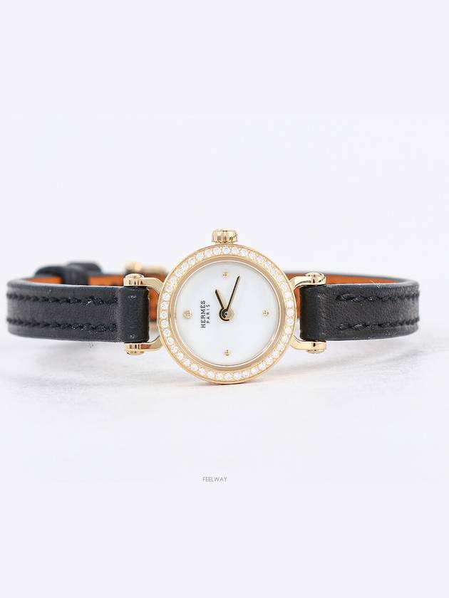 Fauvre Watch Mini 15mm Yellow Gold Diamond 72670 - HERMES - BALAAN 4