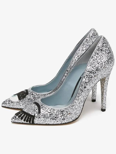 Women Wink Glitter Silver High Heels CF865 - CHIARA FERRAGNI - BALAAN 2