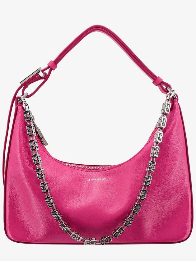 Moon Cut-out Leather Shoulder Bag Pink - GIVENCHY - BALAAN 1