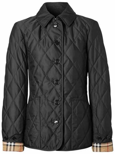 Diamond Quilted Thermoregulated Jacket Black - BURBERRY - BALAAN 2