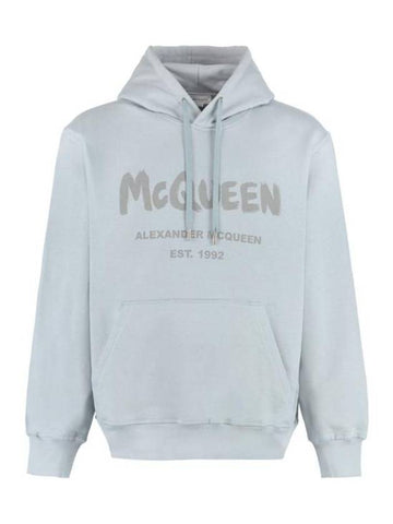 Men's Graffiti Popover Dove Grey - ALEXANDER MCQUEEN - BALAAN 1