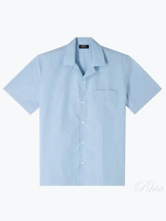 Chemisette Edd Short Sleeve Shirt Blue - A.P.C. - BALAAN 2