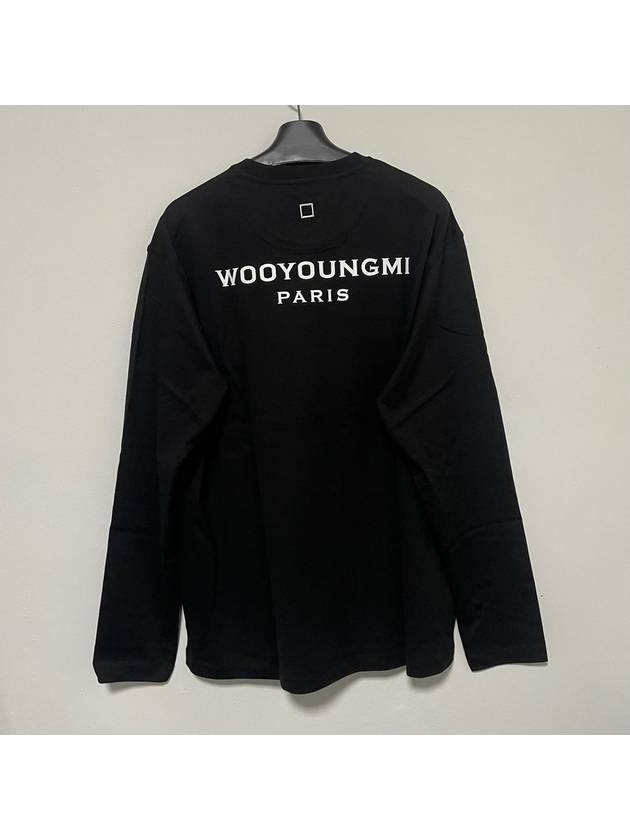 Cotton Long Sleeve Back Logo TShirt Black - WOOYOUNGMI - BALAAN 1