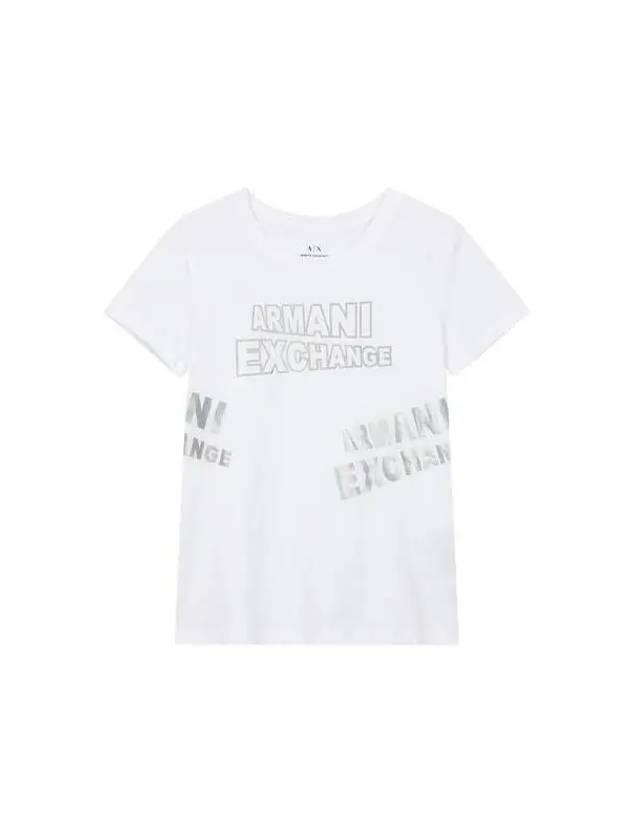 Women s Aurora Logo Cotton T Shirt White 271599 - ARMANI EXCHANGE - BALAAN 1