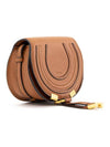 Gold Marcie Nano Saddle Shoulder Bag Brown - CHLOE - BALAAN 3