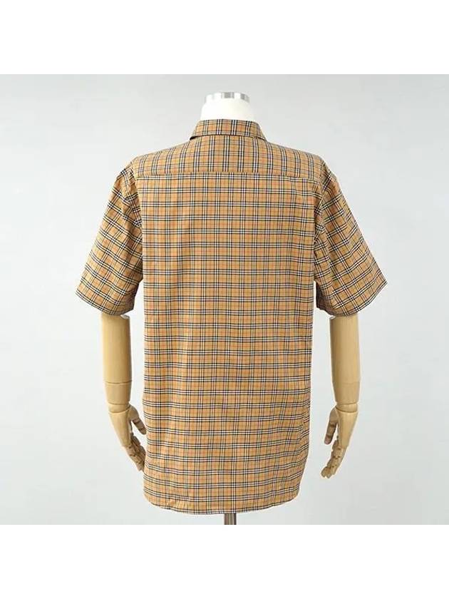 Checked Edwards Archive Cotton Short Sleeve Shirt 80038521 - BURBERRY - BALAAN 2