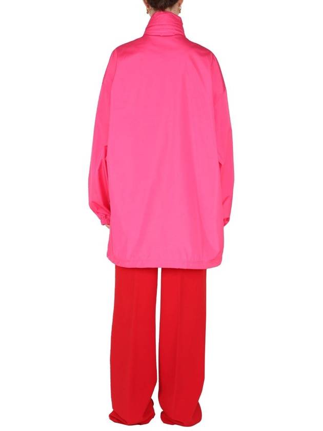 logo oversized taffeta raincoat pink - BALENCIAGA - BALAAN 5