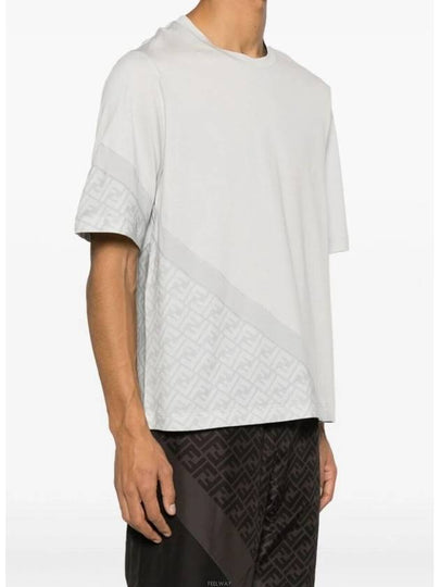 Jersey Short Sleeve T-Shirt Grey - FENDI - BALAAN 2