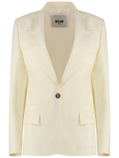 Single Breasted Crepe Blazer 3641MDG22247200 - MSGM - BALAAN 2