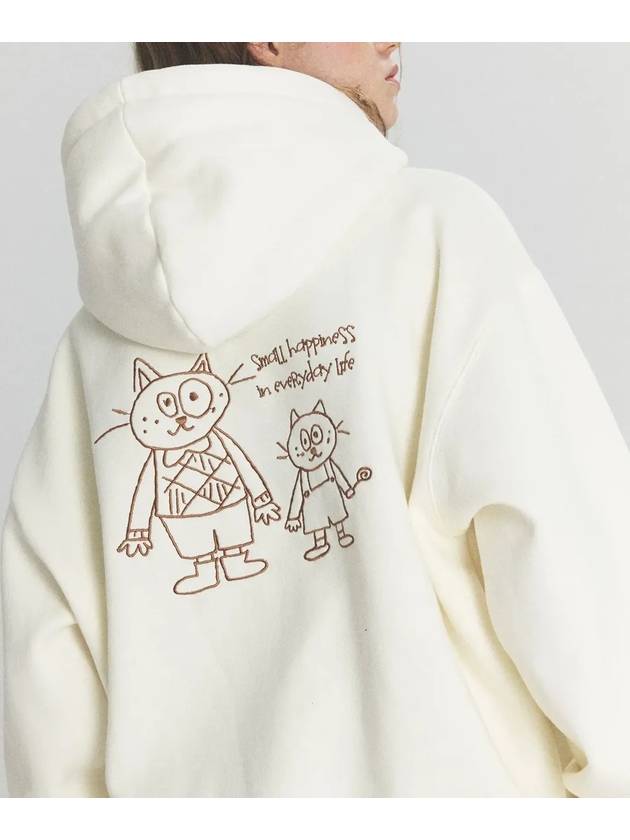 Daily Together Embroidered Hoodie Cream - CPGN STUDIO - BALAAN 3