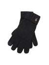 Signature Merino Wool Touch Gloves Black - POLO RALPH LAUREN - BALAAN 1