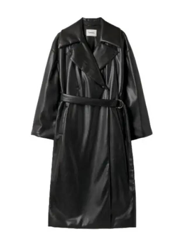 Nanushka Riano Leather Coat Black - NANUSHKA - BALAAN 1