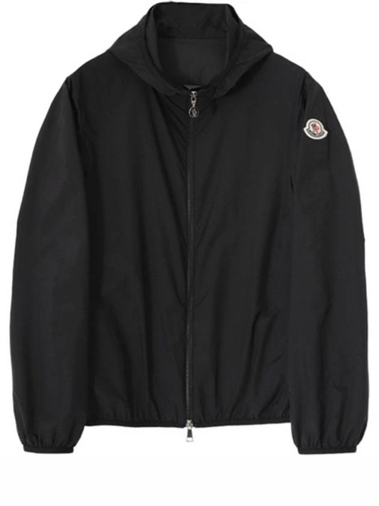 Fegeo Logo Patch Zip Up Hoodie Black - MONCLER - BALAAN 2