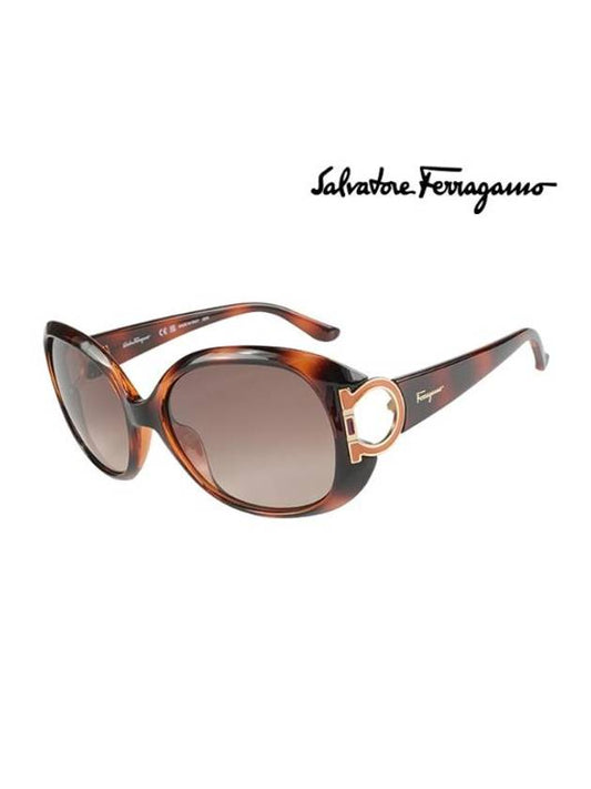 Eyewear Round Sunglasses Brown - SALVATORE FERRAGAMO - BALAAN 1