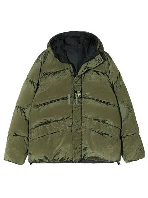 Logo Patch Reversible Padding Olive - STONE ISLAND - BALAAN 2