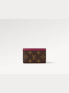 Monogram Card Wallet Fuchsia Brown - LOUIS VUITTON - BALAAN 5