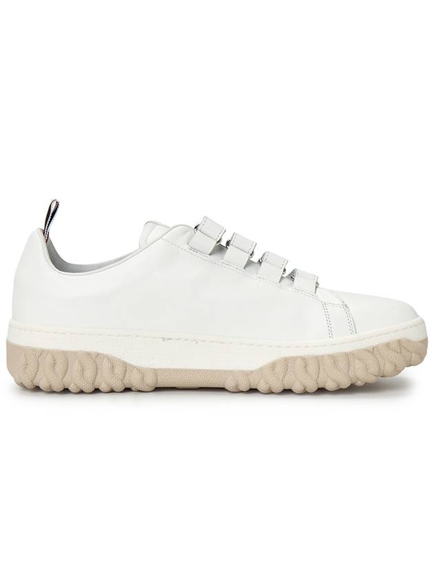 Vitello Calf Court Low Top Sneakers White - THOM BROWNE - BALAAN 5