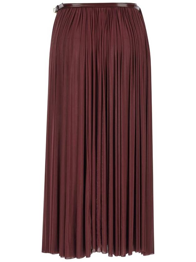 Long Bordeaux Pleated Skirt In Stretch Fabric Woman - PHILOSOPHY DI LORENZO SERAFINI - BALAAN 2