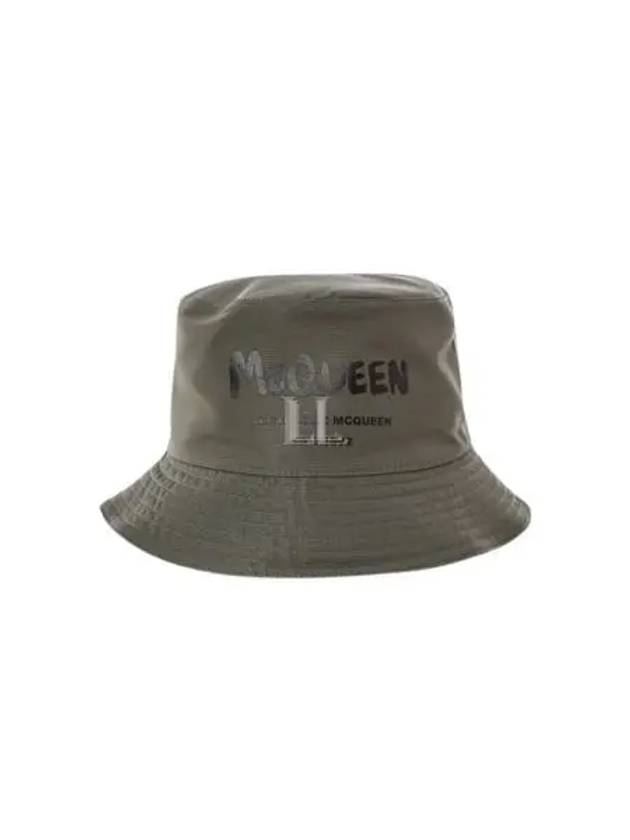 Graffiti Logo Bucket Hat Khaki - ALEXANDER MCQUEEN - BALAAN 2