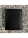 Triangular Logo Saffiano Half Wallet Black - PRADA - BALAAN 5