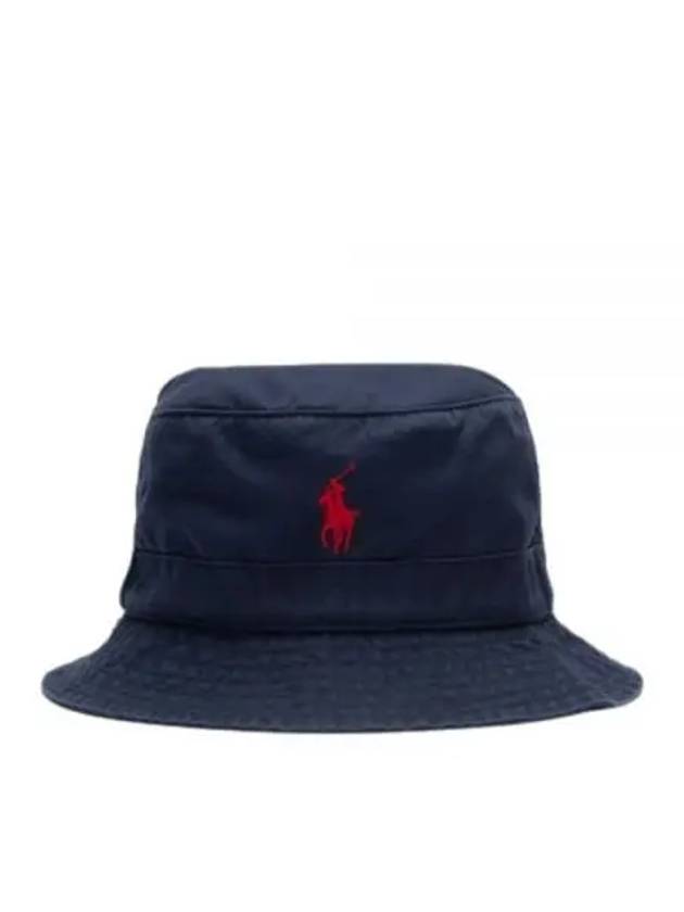 Embroidered Pony Bucket Hat Navy - POLO RALPH LAUREN - BALAAN 2