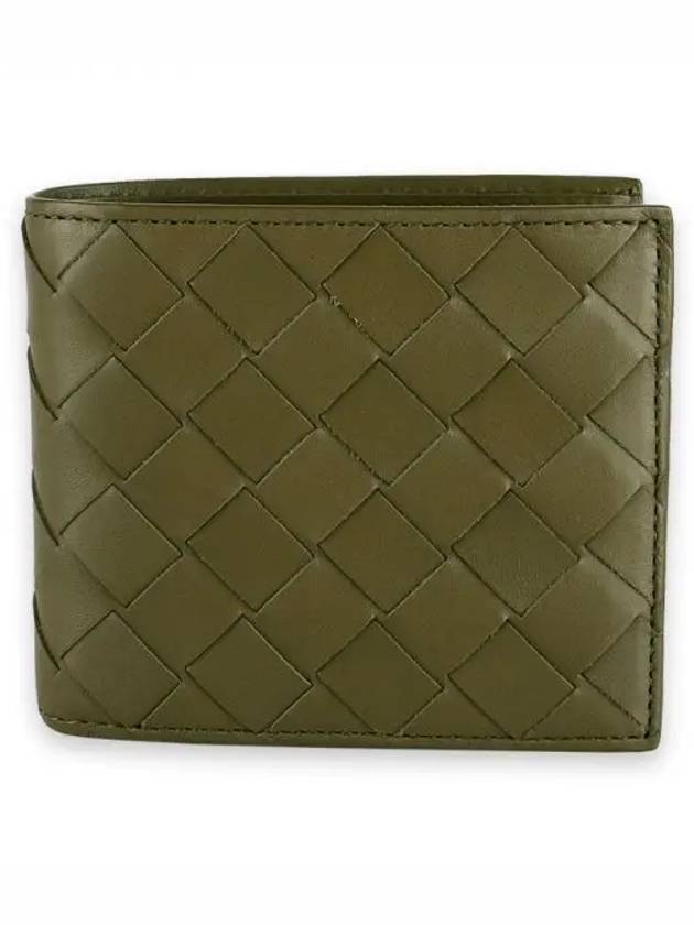 Intrecciato Leather Half Wallet Mud - BOTTEGA VENETA - BALAAN 2