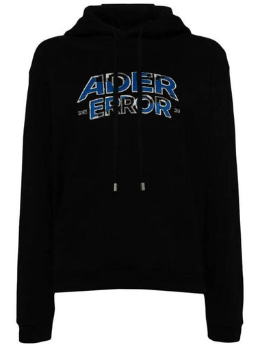 Edka logo applique graphic hoodie black - ADER ERROR - BALAAN 1