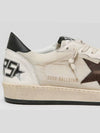 Ball Star Low Top Sneakers Burgundy White Beige - GOLDEN GOOSE - BALAAN 6