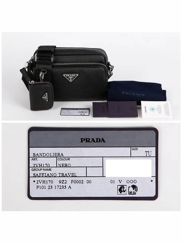 Saffiano Leather Shoulder Bag Black - PRADA - BALAAN 8