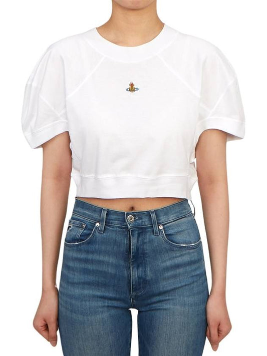 Women's Logo Short Sleeve T-Shirt White - VIVIENNE WESTWOOD - BALAAN 2