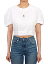 Women's Logo Short Sleeve T-Shirt White - VIVIENNE WESTWOOD - BALAAN 4