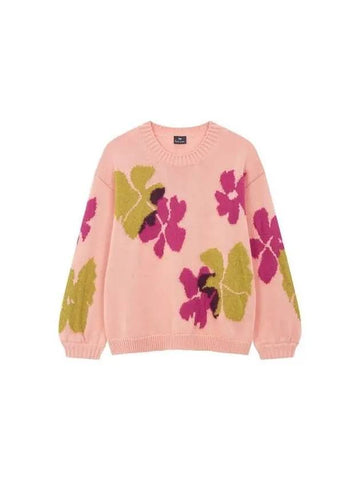 PS Women s Flower Point Crew Neck Knit Pink 271939 - PAUL SMITH - BALAAN 1