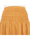 Tinoa Elastic Linen Long A-Line Skirt Mustard - VANESSA BRUNO - BALAAN 7