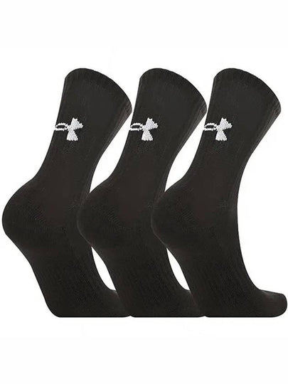 Core Mid Crew Socks 3 Pack Set Black - UNDER ARMOUR - BALAAN 2