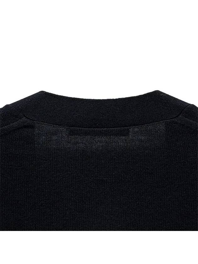 Keve Face Wool V-neck Cardigan Black - ACNE STUDIOS - BALAAN 9