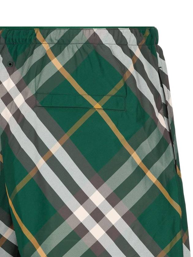 Check Twill Swim Shorts Green - BURBERRY - BALAAN 4