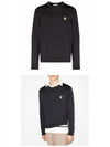 Fox Head Patch Regular Round Neck Pullover Knit Top Anthracite Melange - MAISON KITSUNE - BALAAN 6