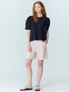 Linen one tuck Bermuda pants_Pink - OPENING SUNSHINE - BALAAN 2