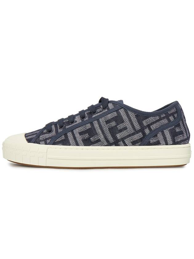 Domino FF Morty Denim Low Top Sneakers Blue - FENDI - BALAAN 5