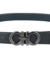 Reversible Adjustable Gancini Belt Black - SALVATORE FERRAGAMO - 9