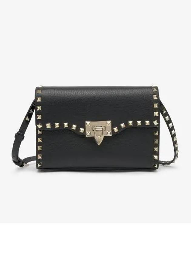 Women's Rockstud Small Shoulder Bag Black - VALENTINO - BALAAN 2