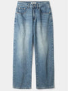 DPT 004 Damaged washed denim pants Medium blue - INDUST - BALAAN 4