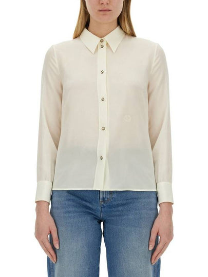 logo embroidered silk shirt 761896ZAPJ7 - GUCCI - BALAAN 2