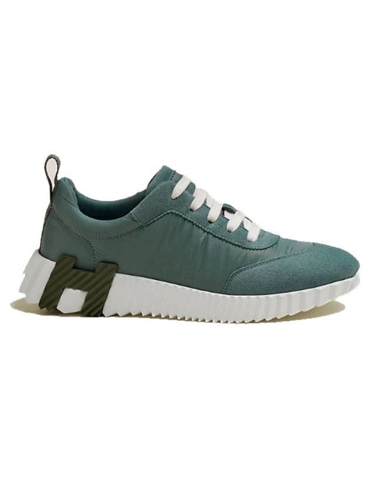 Bouncing Parachute Fabric Low Top Sneakers Blue Pined - HERMES - BALAAN.