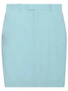 Light Wool Twill A-Line Skirt Blue - BOTTEGA VENETA - BALAAN 2