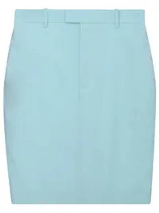 Light Wool Twill A-Line Skirt Blue - BOTTEGA VENETA - BALAAN 2