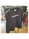 Logo Print Crew Neck Sweatshirt Black - BURBERRY - BALAAN 4