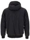 Men's Garment Dyed Crinkle Reps Recycled Nylon Primaloft TC Hooded Jacket Black - STONE ISLAND - BALAAN 5