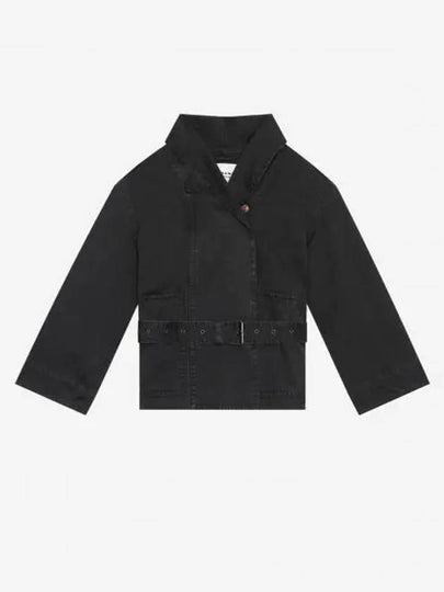 Plum Waist Belted Prunille Jacket Faded Black - ISABEL MARANT - BALAAN 2