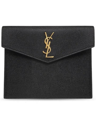 Envelope Uptown Baby Clutch Bag Black - SAINT LAURENT - BALAAN 2